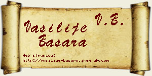 Vasilije Basara vizit kartica
